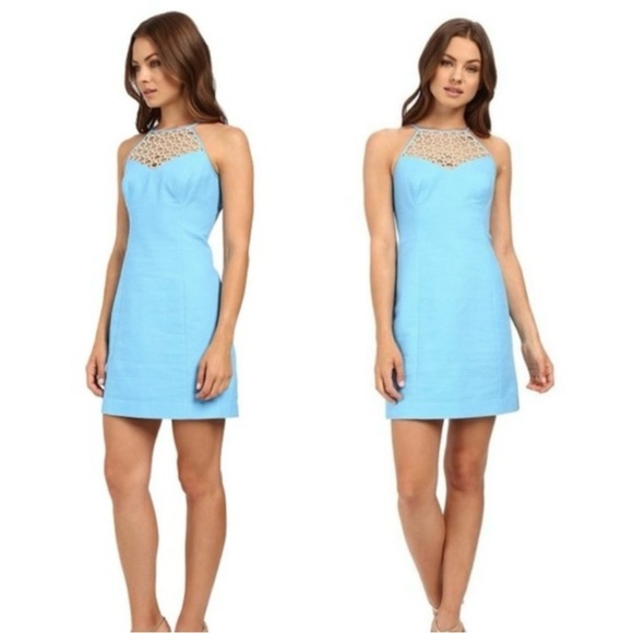 Lilly Pulitzer Larina Shift Dress in Seaspray Blue Size 4 - Picture 10 of 10
